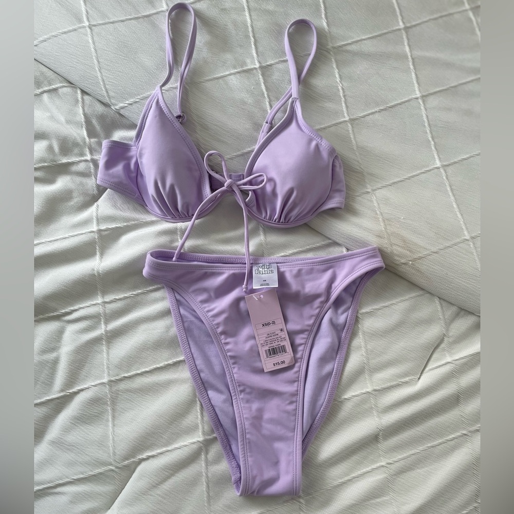 Lavender two-piece bikini